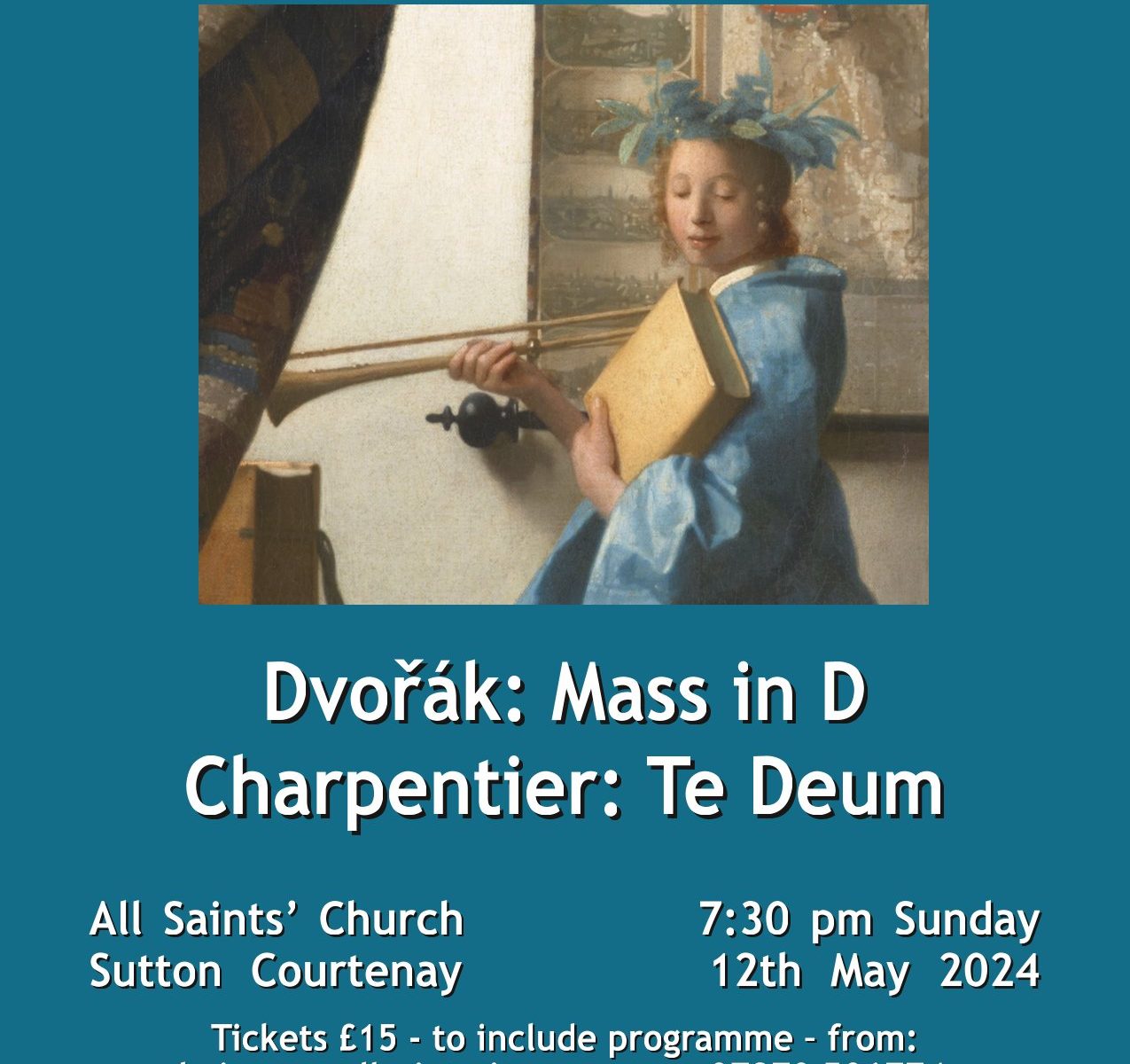Concert on 12 May 2024 with Dvorak Mass in D and Charpentier Te Deum
