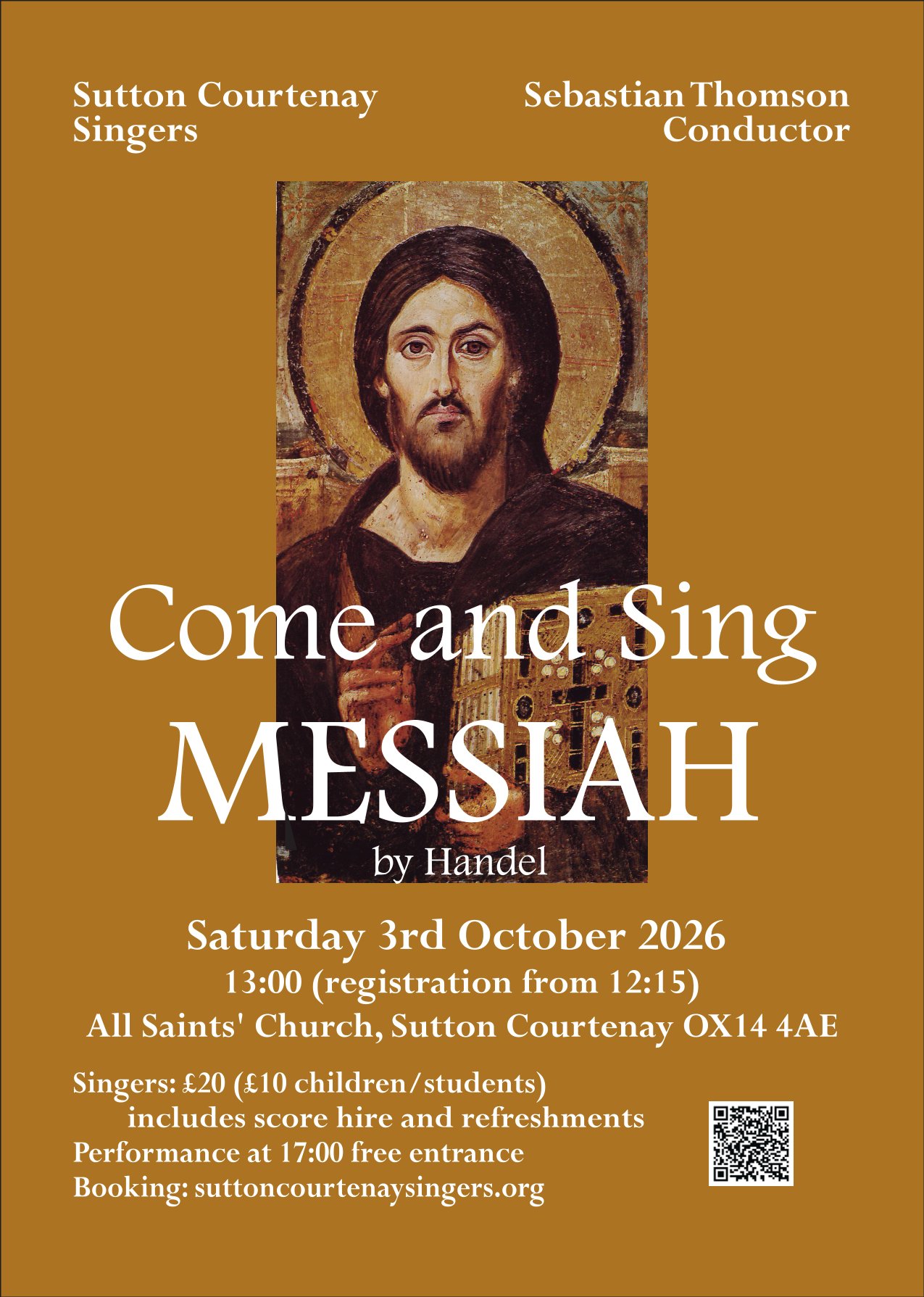 Come and sing Messiah poster